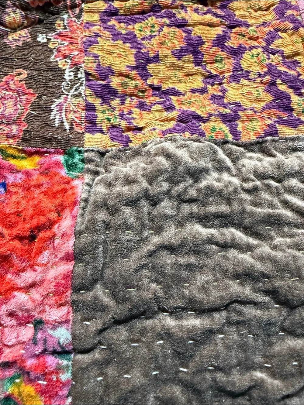 D Studio Vtg Patchwork Quilted pillowcases 100% Cotton Multicolor